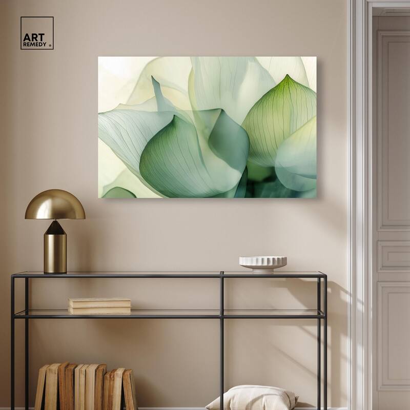 Translucent Floral Layers Canvas by Art Remedy, Gallery Wrapped