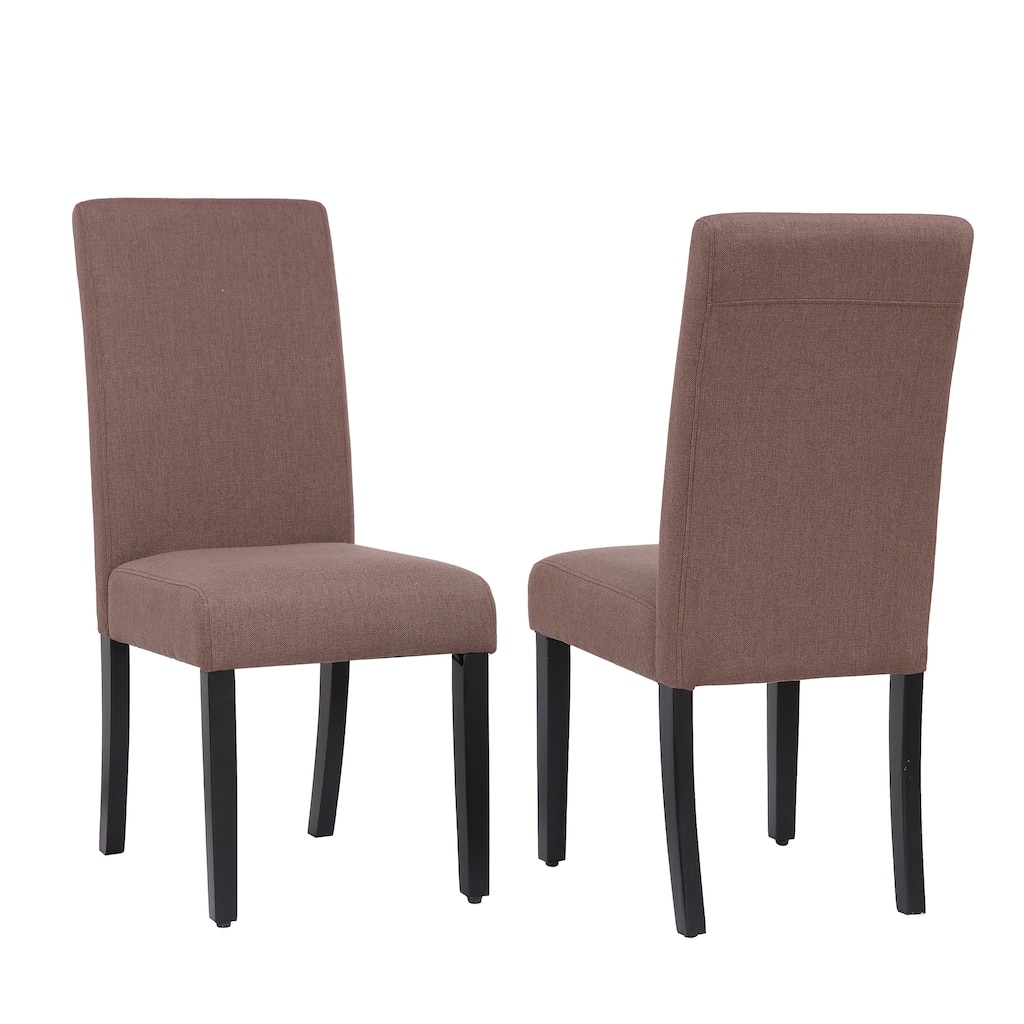 Grandview Upholstered Linen Fabric Dining Chair (Set of 2)