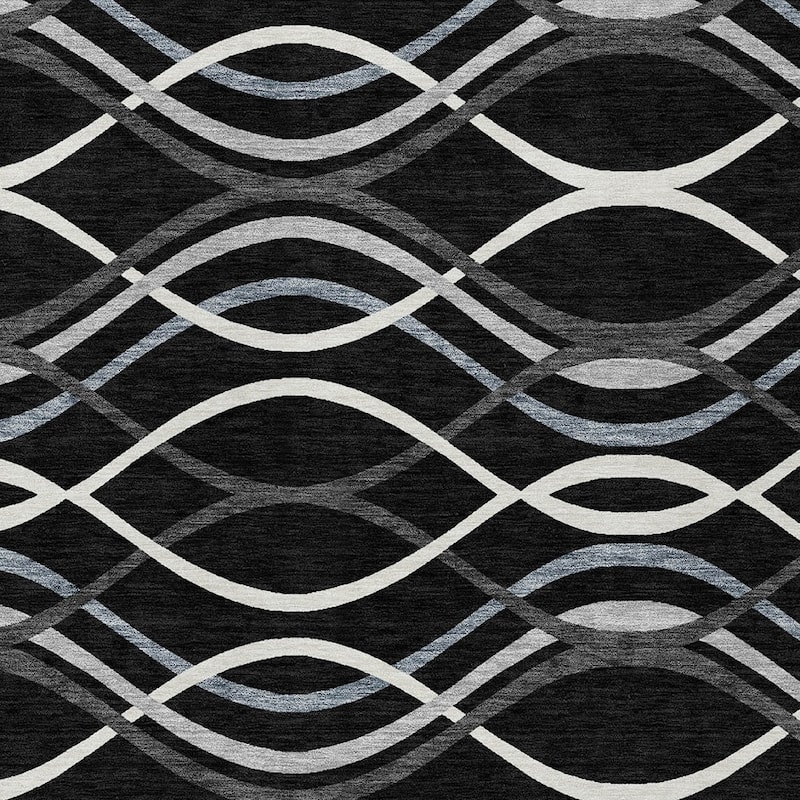 HomeRoots Abstract Transitional Rectangle Outdoor Rug