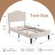 preview thumbnail 20 of 21, VECELO Height Adjustable Upholstered Kids Bed Frame,Twin Size Bed Set of 2