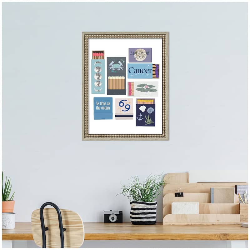 Kate and Laurel Cancer Matchbooks 14x18 FC by Megan Ryan Framed Wall Art Print