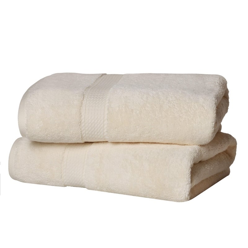Superior Egyptian Cotton Pile Heavyweight Bath Towel Set of 2