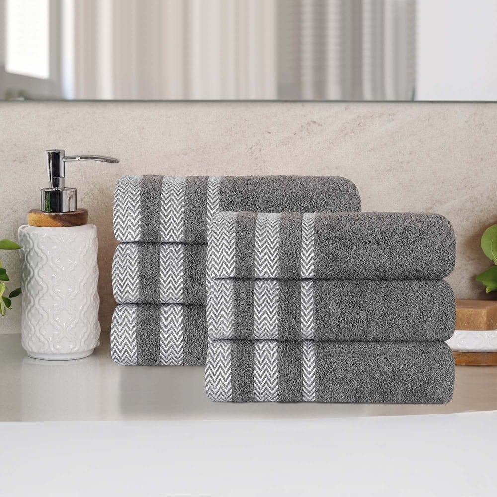Superior Hays Cotton Soft Medium Weight Hand Towel Set of 6