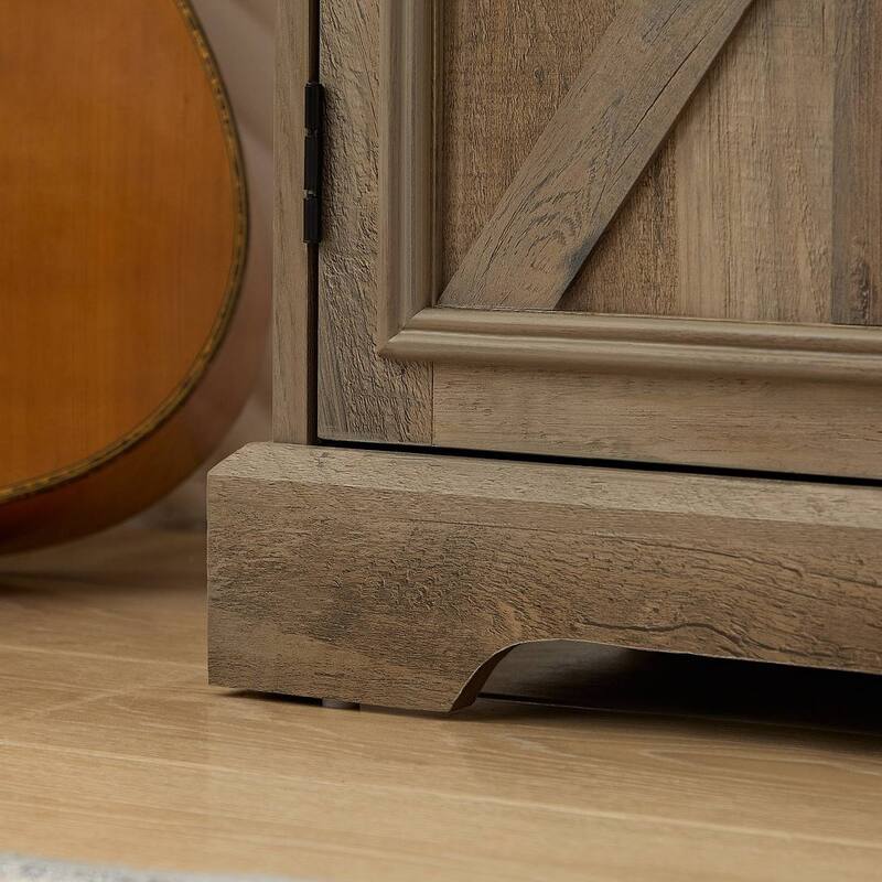 39" Farmhouse Buffet Cabinet with Storage, Removable Wine Racks