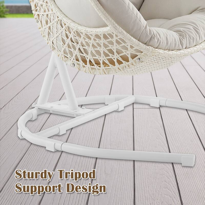 Hanging Egg Chair, Patio Wicker Hanging Basket Swing Chair