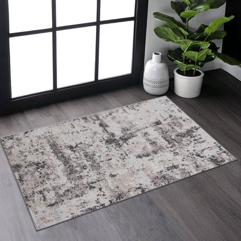 LOOM & LUXE Collection Cream/Brown/Traditional Non-Shedding Area Rug