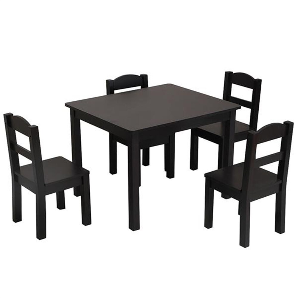 black childrens table and chairs