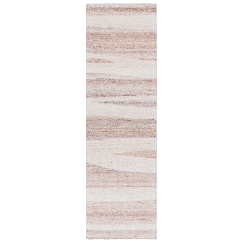 SAFAVIEH Handmade Sahara Maci Modern & Contemporary Rug - 2'3" x 8' Runner - Natural/Ivory