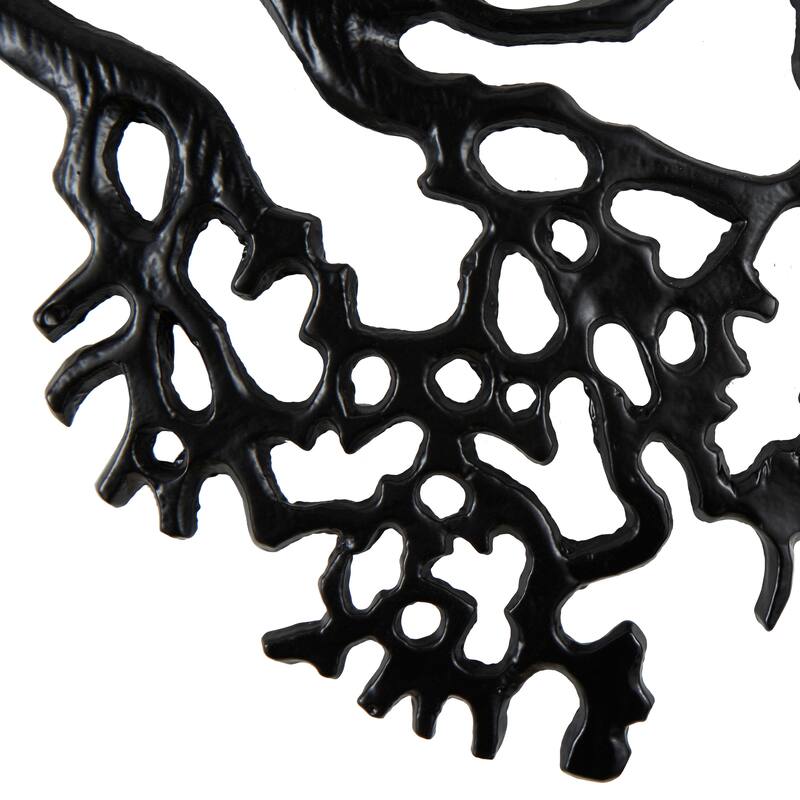 Black Aluminum Metal Large Textured Tree Home Wall Decor