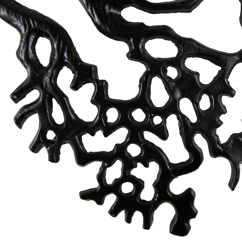 Black Aluminum Metal Large Textured Tree Home Wall Decor On Sale