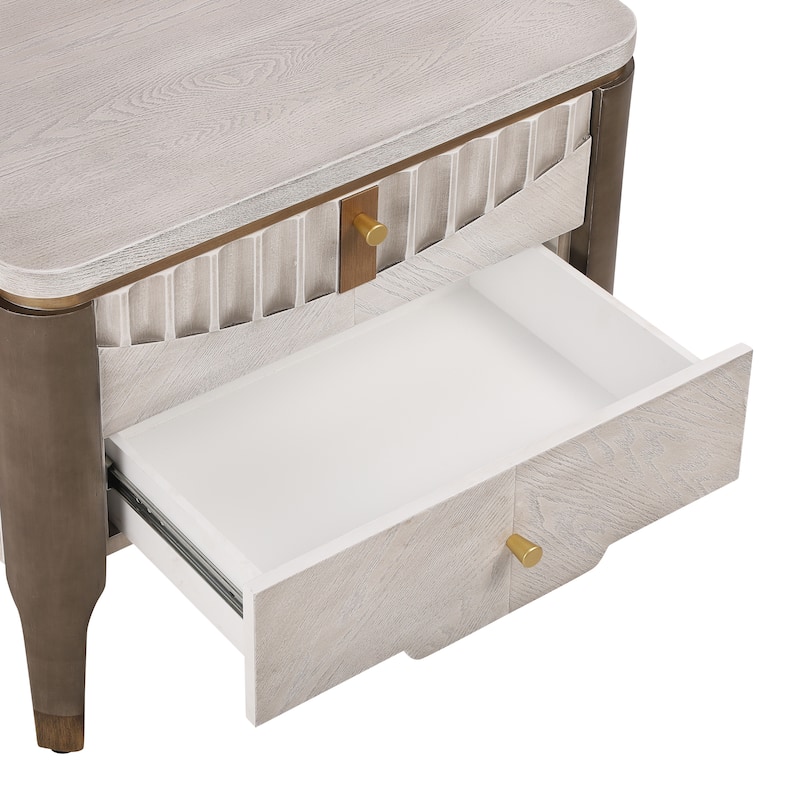 Christopher Knight Home- Johnson Wood Nightstand with 2 Storage Drawer