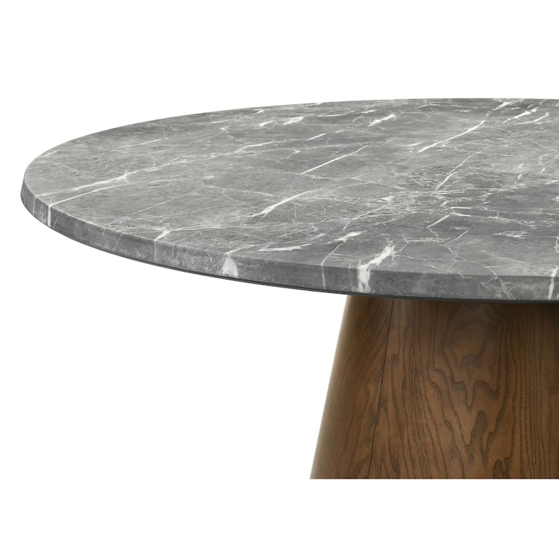 Franklin 50-inch Round Dining Table Grey and Dark Oak