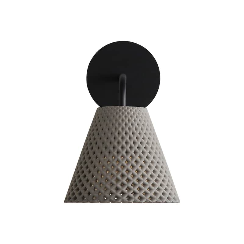 Golden Lighting 2419-OWL Clarus 7" Tall Outdoor Wall Sconce - Grey Cement