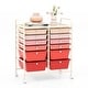preview thumbnail 9 of 17, 12-Drawers Rolling Storage Cart with Organizer Top - See Details Pink