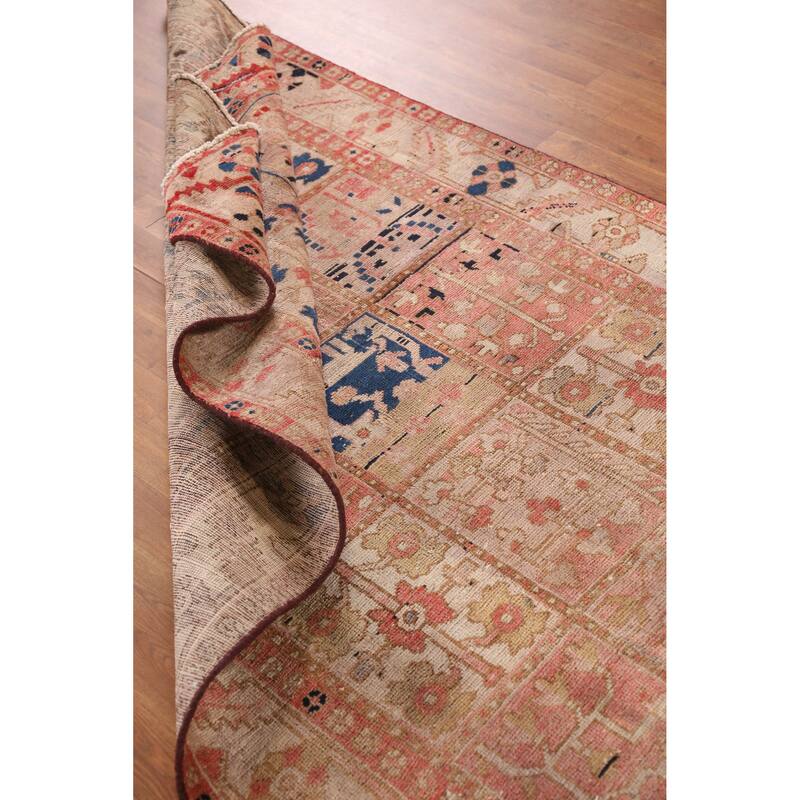 Hand Knotted Oriental 100% Wool Carpet Traditional Geometric Pink Bakhtiari Area Rug - 7' 5'' X 4' 7''