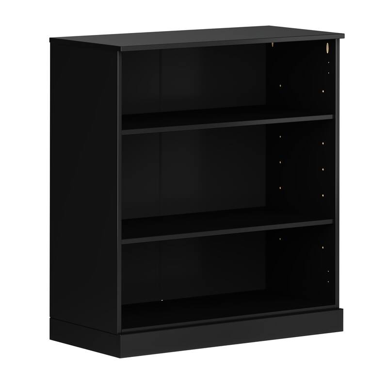 Palace Imports 100% Solid Wood 3-Shelf Bookcase, Adjustable Shelves, 32" Wide, 35.75" Tall