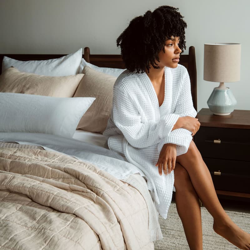 100% French Linen Sheet Set by BOKSER HOME