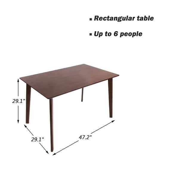 Dining Room Table Rectangle Modern Mid Century Home Furniture Kitchen ...