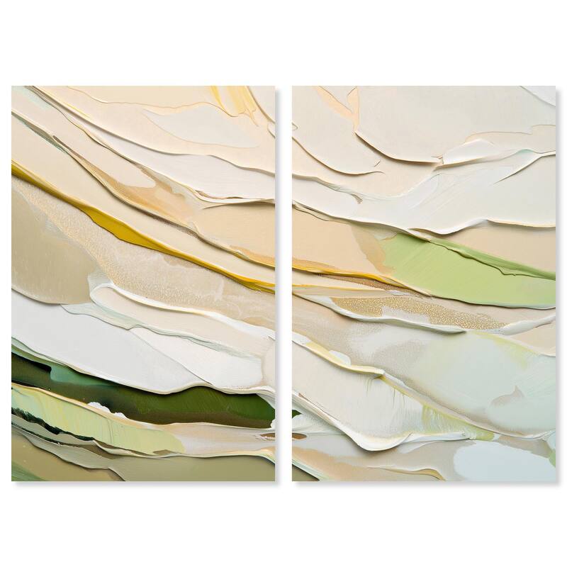 Mossy Glen Canvas Set of 2 by Art Remedy, Gallery Wrapped - 36" x 54"