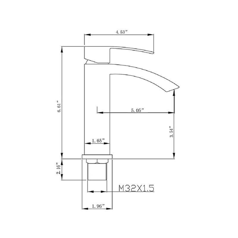 Single Handle Deck Mount Bathroom Faucet