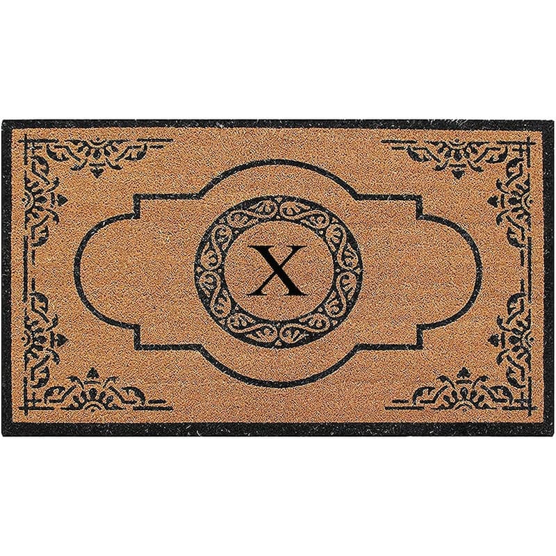 A1HC Abrilina Hand Crafted Heavy Duty Outdoor Monogram Doormat 36"X72" - X