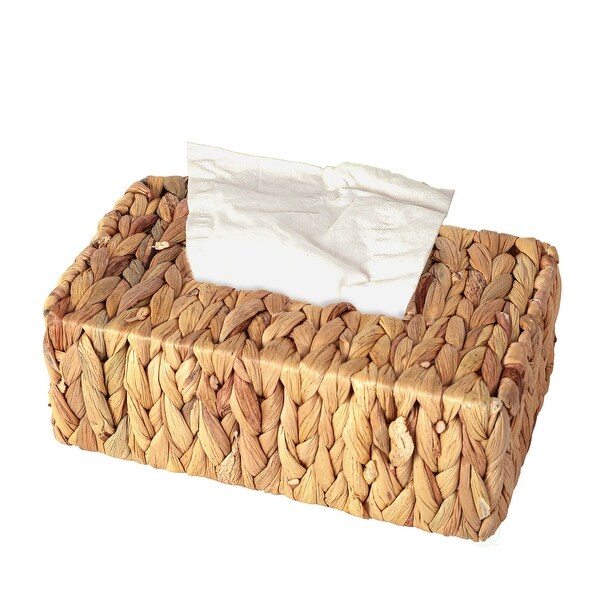 rattan rectangular tissue box cover