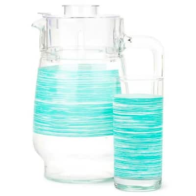 Luminarc Brush Mania 1.7 Qt Pitcher & Glass Set for 6