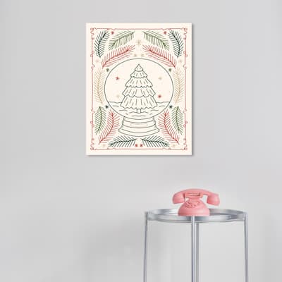 Wynwood Studio Canvas Holiday and Seasonal Winter Holiday Card White Modern & Contemporary Wall Art Canvas Print