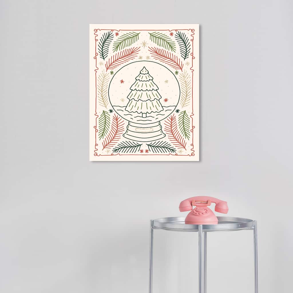 Wynwood Studio Canvas Holiday and Seasonal Winter Holiday Card White Modern & Contemporary Wall Art Canvas Print