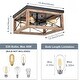 preview thumbnail 4 of 6, CurveCurio 12.6" Wooden Flush Mount Ceiling Lights, 4-Light Farmhouse Close to Ceiling Lighting Fixtures - 12.6" * 12.2“ * 6.3”