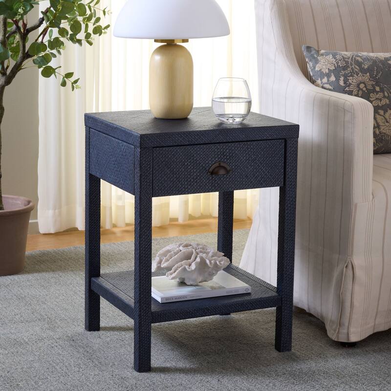 SAFAVIEH Home Epke 1-Drawer 1-Shelf Accent Table - 17"W x 15"D x 24"H