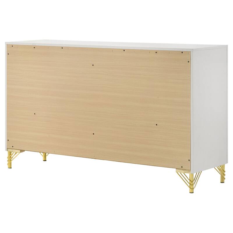 Lucia Modern Classic 6-drawer Dresser White