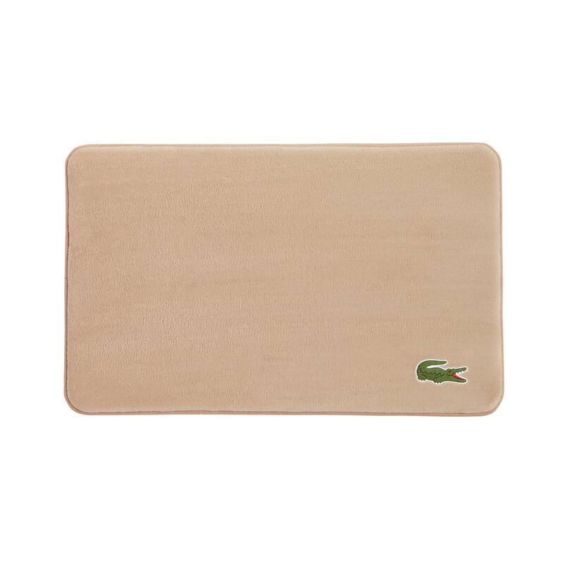 Lacoste Croc Memory Foam Non-Slip Bath Rug - Sand