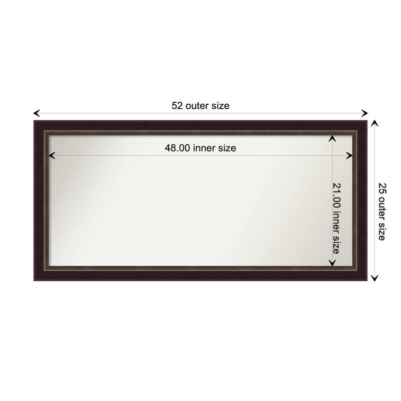 Oversized Wall Mirror Choose Your Custom Size - Signore Bronze Frame
