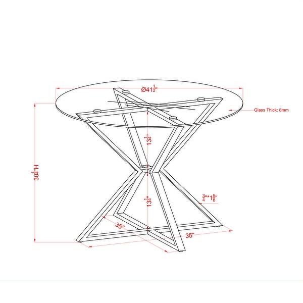Furniture of America Elfenda Contemporary Gold 41-in Dining Table