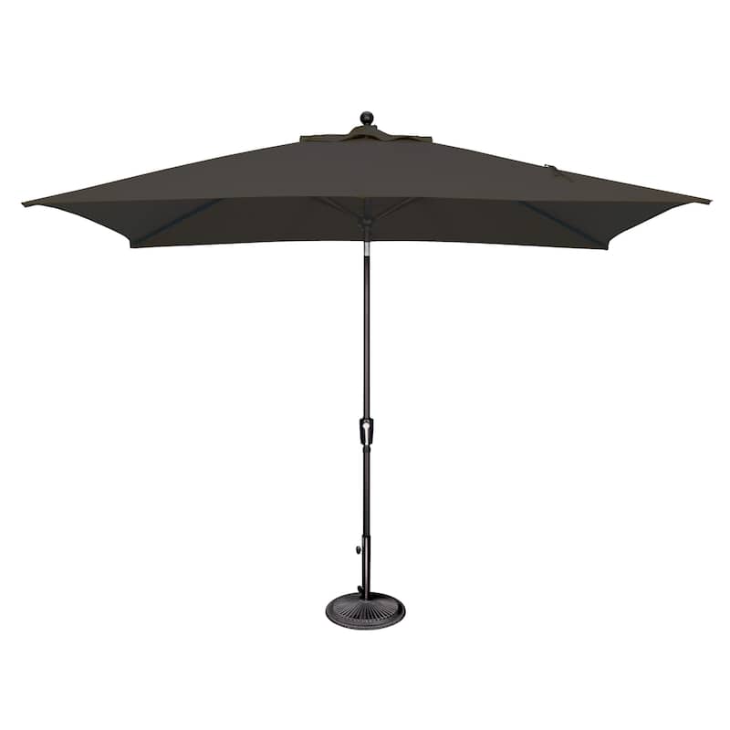 SimplyShade Catalina Rectangle Black Push Button Tilt Umbrella - Black
