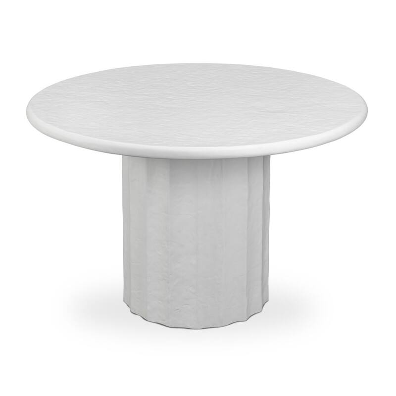 Poly & Bark Kavala 46" Hand Crafted Reinforced Cement Round Dining Table