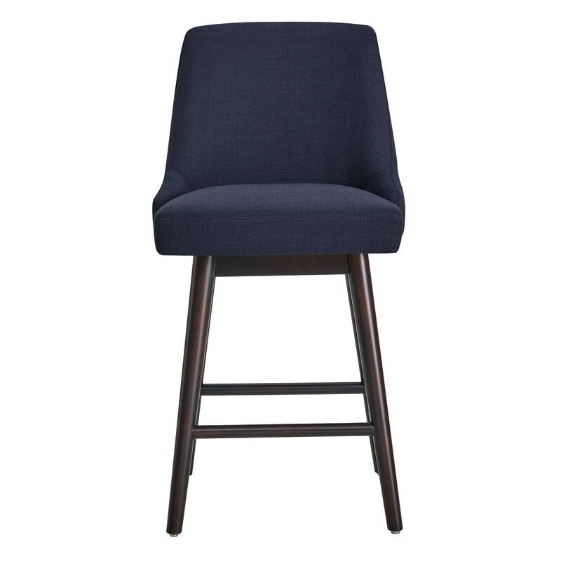 Spruce & Spring Hazel Upholstered Counter Height Swivel Barstool with Back