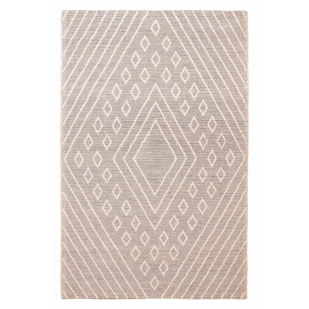 ECARPETGALLERY Braid weave Sienna Grey Wool Rug - 6'1 x 9'4