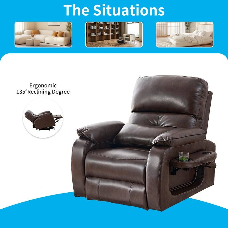 Mixoy Power Lift Recliners Chair with Vibration Massage Heating,8 Points MessageRecling Degrees,Storage,Cup Holder
