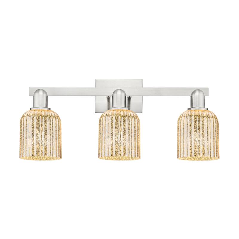 Innovations Lighting 716-3W-11-24 Bridal Veil Vanity Bridal Veil 3 - Brushed Satin Nickel / Mercury
