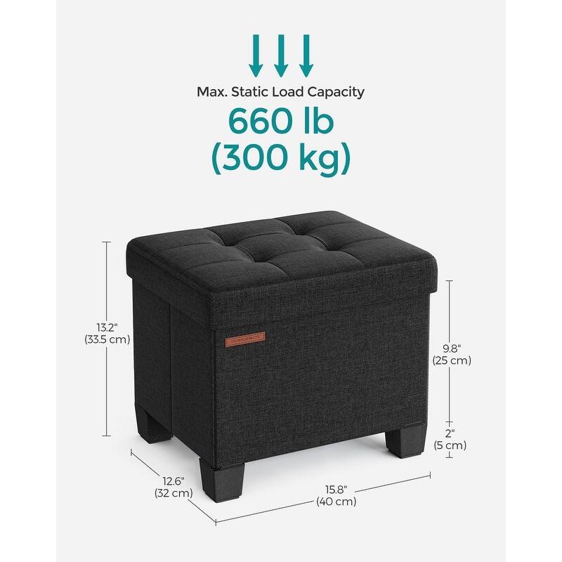 Multifunctional Ottoman Bench with Storage Foam Seat and Non-Slip Feet for Bedroom or Hallway