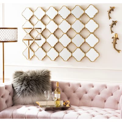 SAFAVIEH Fia Gold Moroccan 47 x 32-inch Rectangle Decorative Mirror - 47.2" x 0.8" x 31.5"