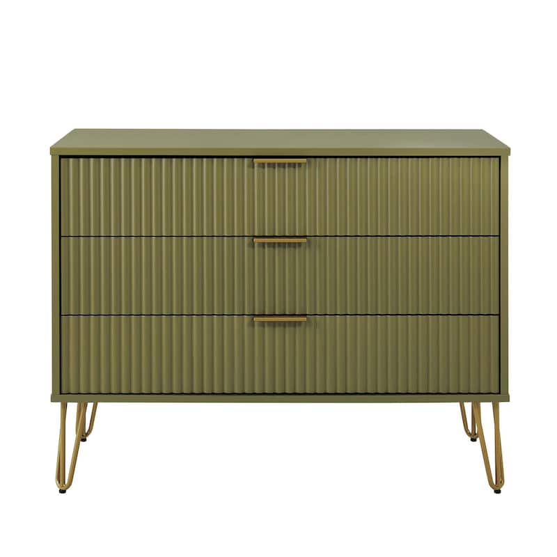 Manhattan Comfort Dumbo Modern 3 Drawer Bedroom Dresser