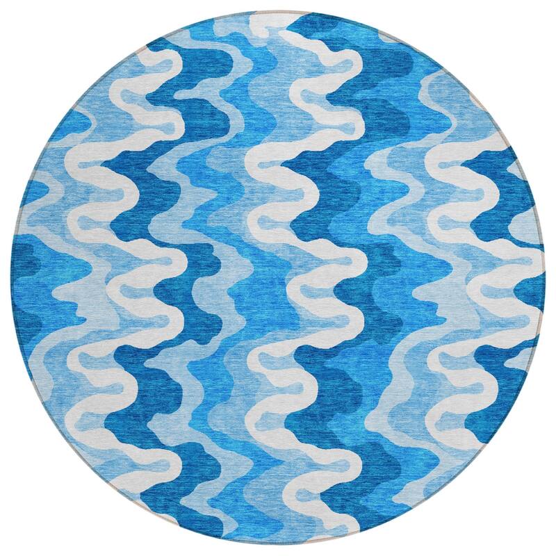 HomeRoots Abstract Transitional Rectangle Outdoor Rug