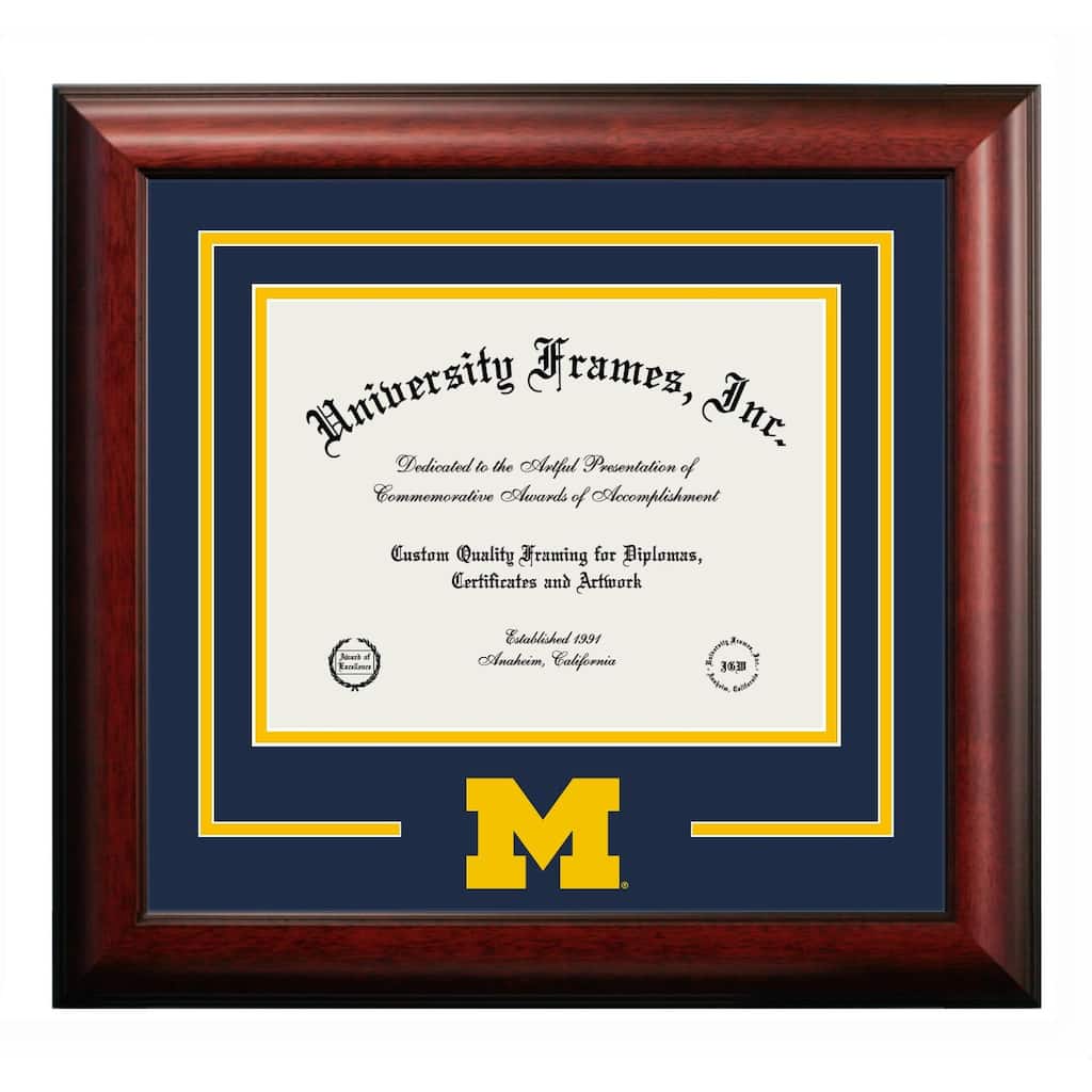 University of Michigan Wolverines 11w x 8.5h Spirit Diploma Frame