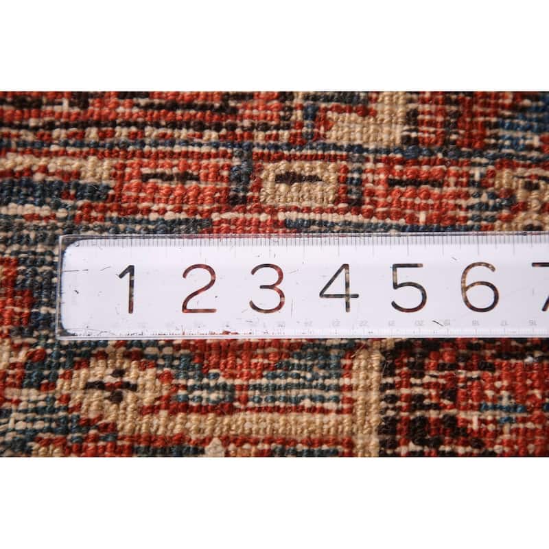 Pre-1900 Antique Vegetable Dye Heriz Serapi Persian Wool Carpet - 9'2" x 10'10"