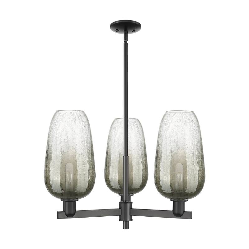 Innovations Lighting Downtown Urban - Brookhaven Flute - 3 Light 18" Stem Hung Chandelier