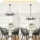 preview thumbnail 8 of 29, Modern Black Farmhouse Chandelier Dining Room Light Fixture Over Table Industrial Lighting for Living Room Foyer Kitchen