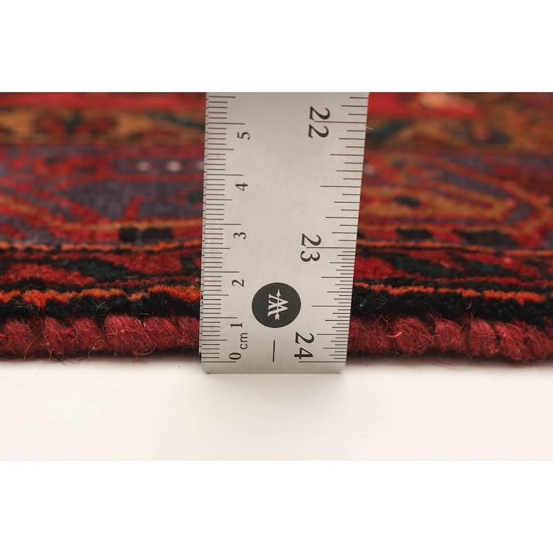 ECARPETGALLERY Hand-knotted Andelz Dark Red Wool Rug - 4' 4" x 7'